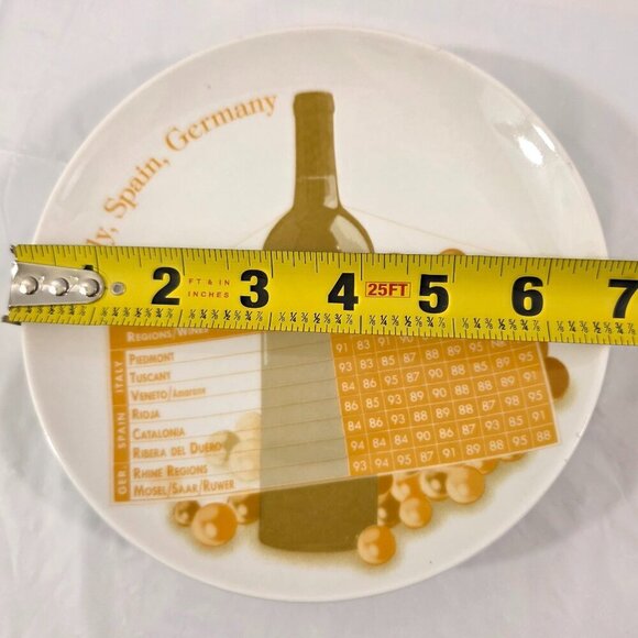 Wine Enthusiast ITALY SPAIN GERMANY Region Wine Dessert Cheese Plates – Set of 3 - Picture 9 of 11